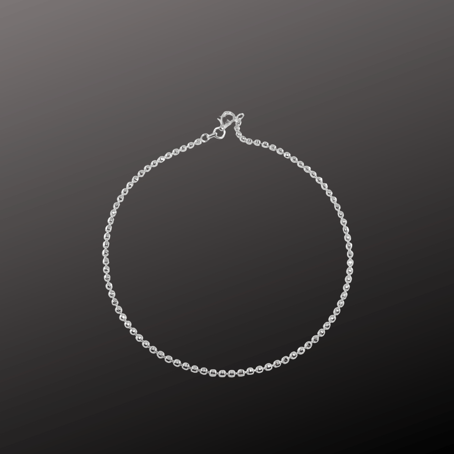 925 Silver Ball Chain Anklet