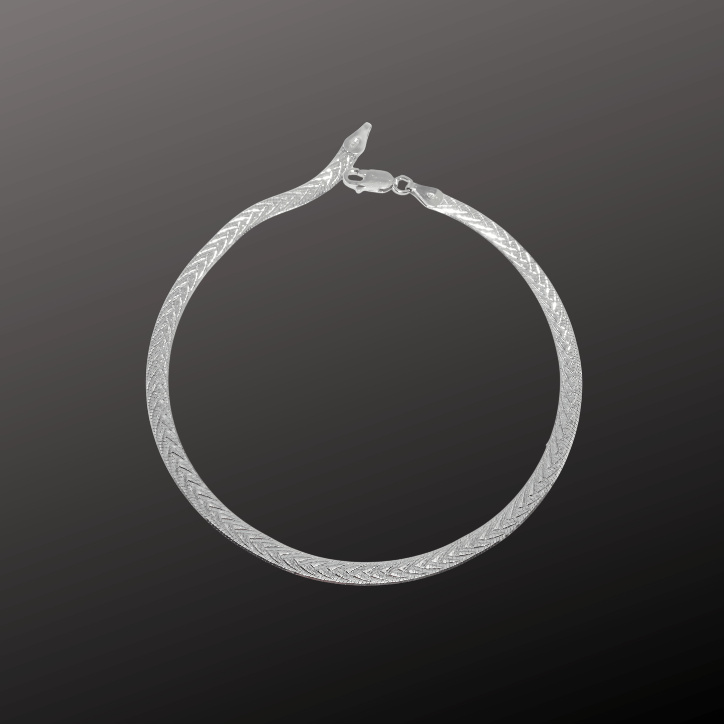 925 Silver Flat Chain Anklet