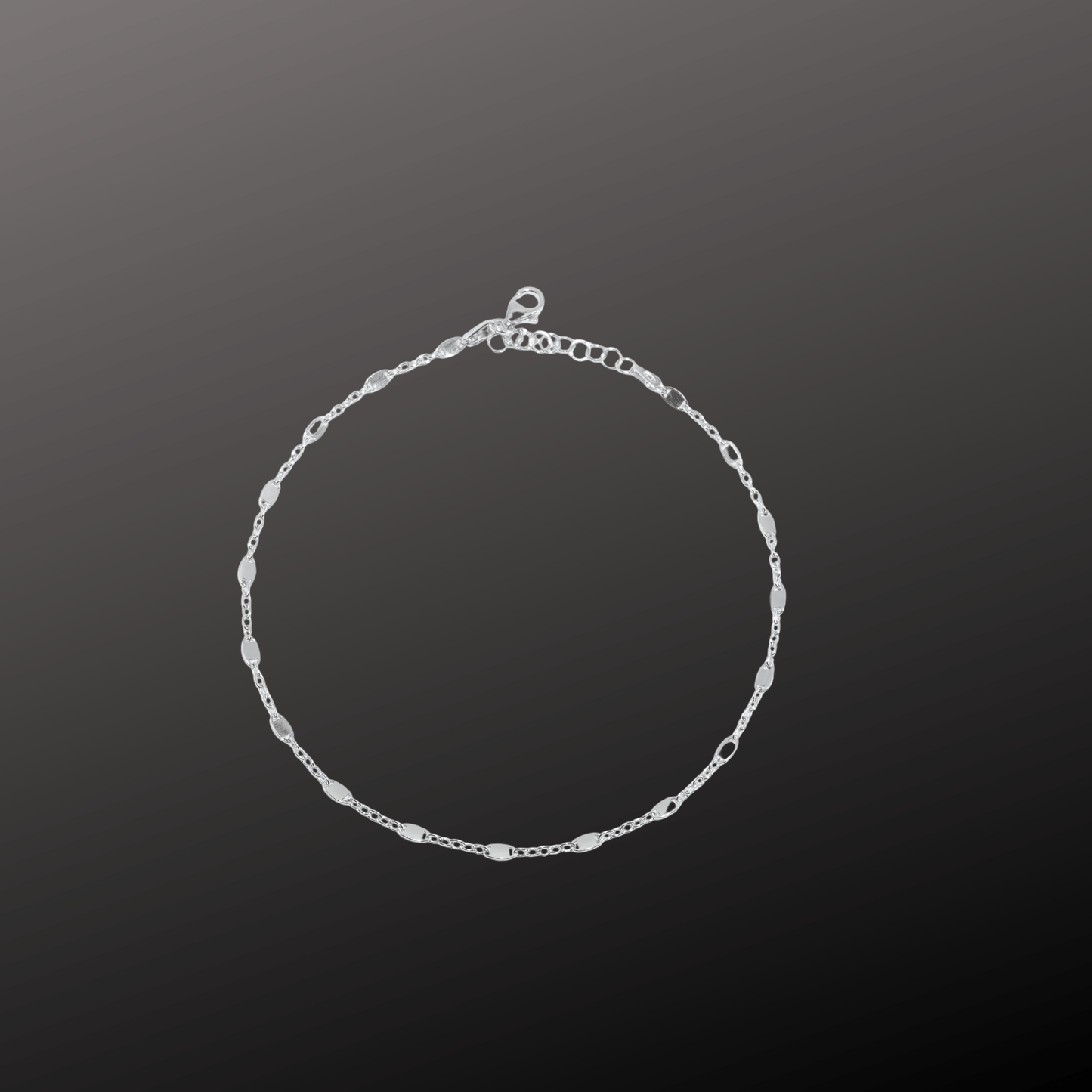 Dainty 925 Silver Disc Bead Anklet for Women