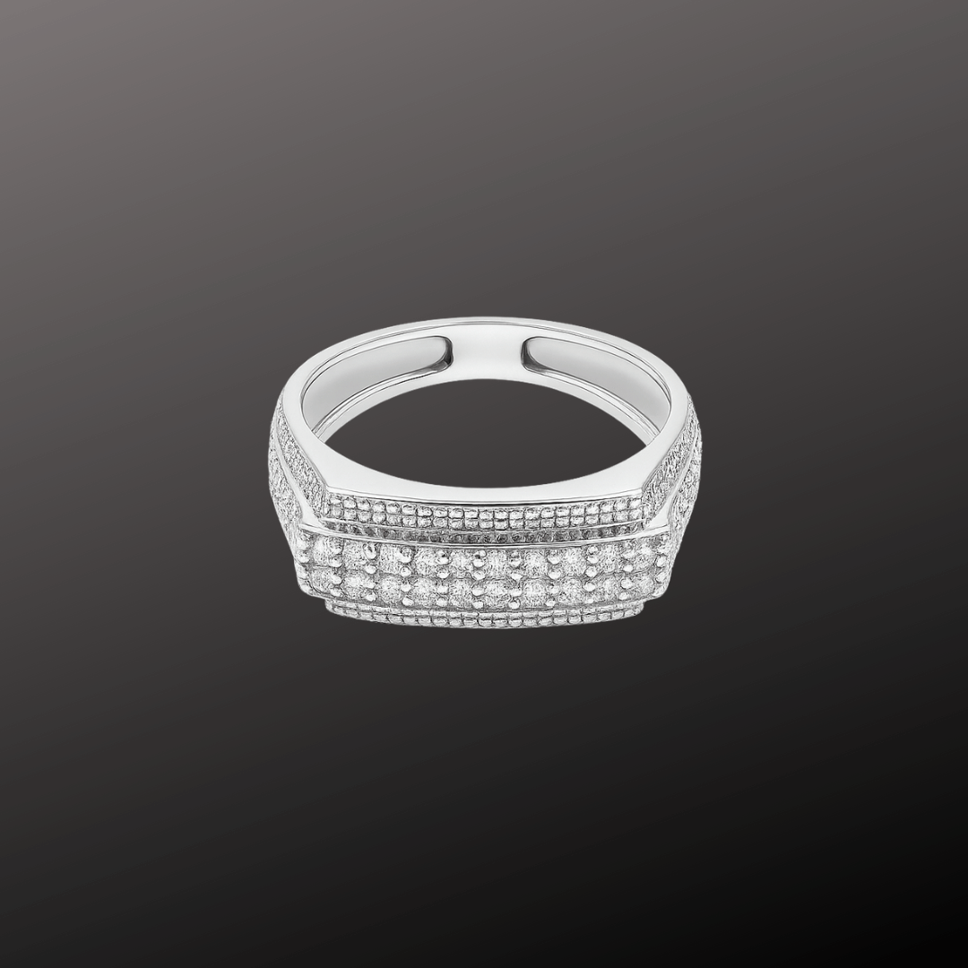 Wide Pave 925 Band Ring