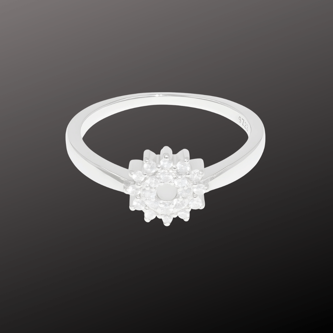 Dazzling Blossom Silver Ring