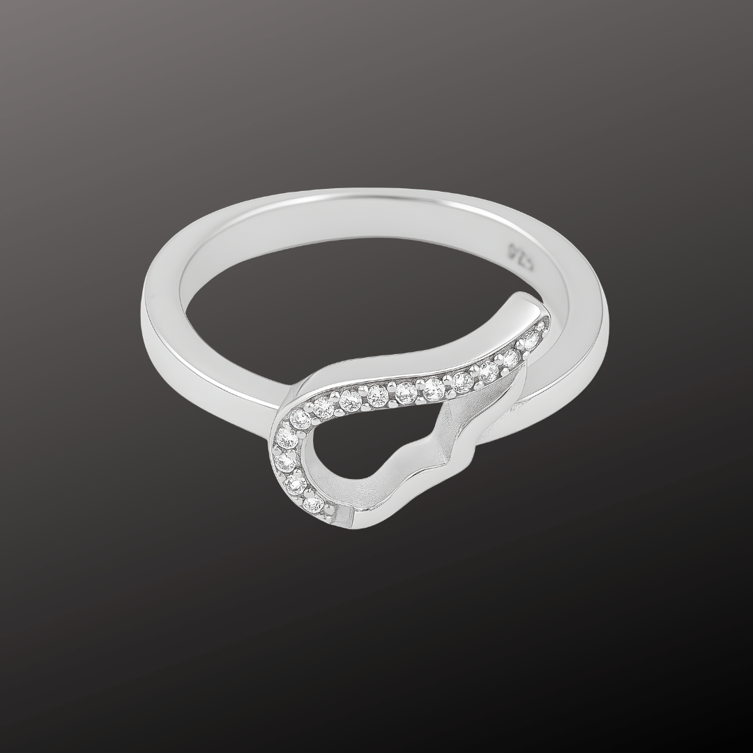 Elegant Wave Silver Ring