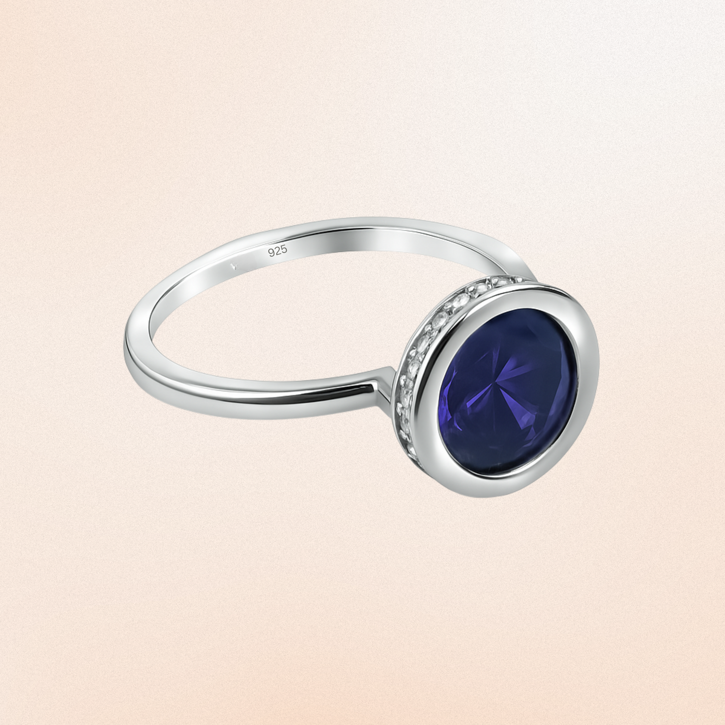 Midnight Glow Silver Ring