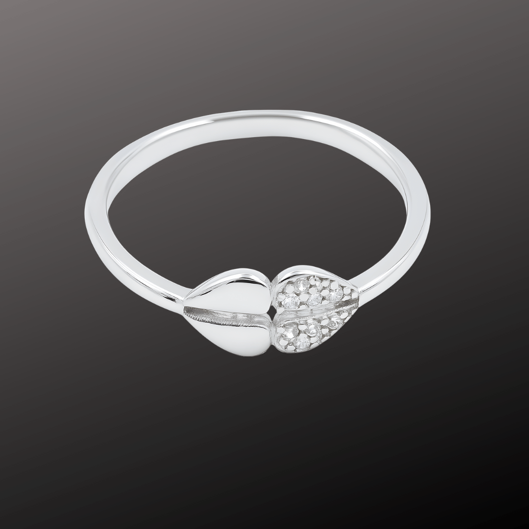 Sweet Duo Leaf Stacking Ring