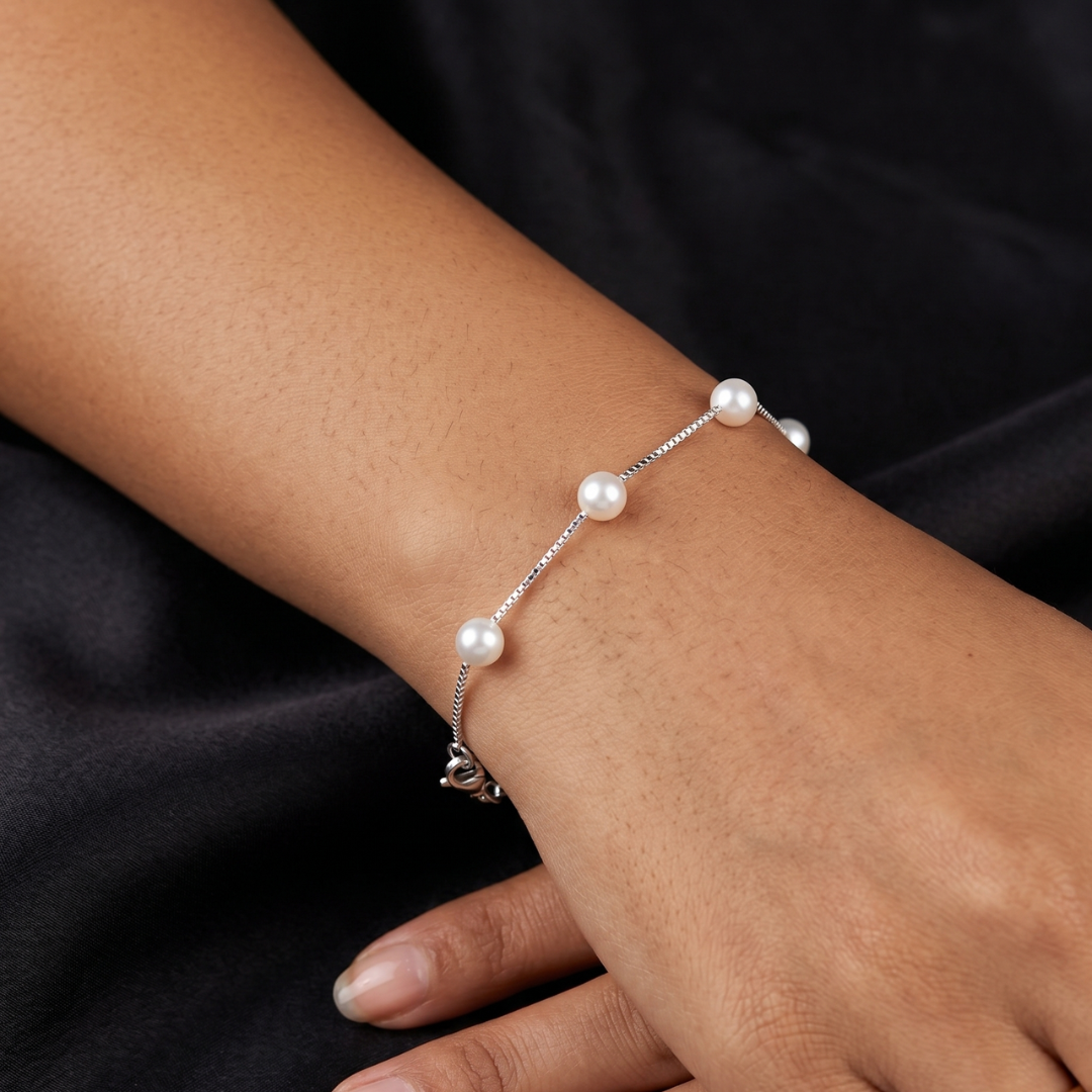 Pearl Station 925 Silver Bracelet