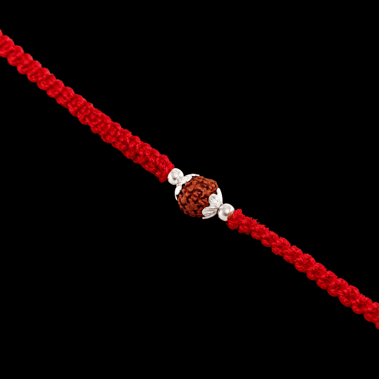 925 Silver Rudraksha Cap Rakhi