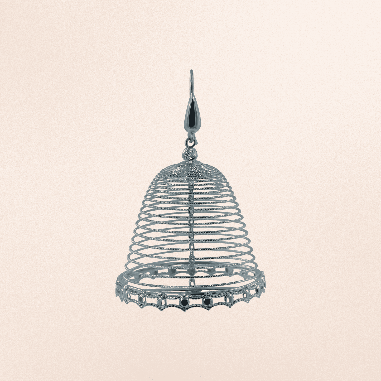 925 Silver Filigree Dome Jhumka