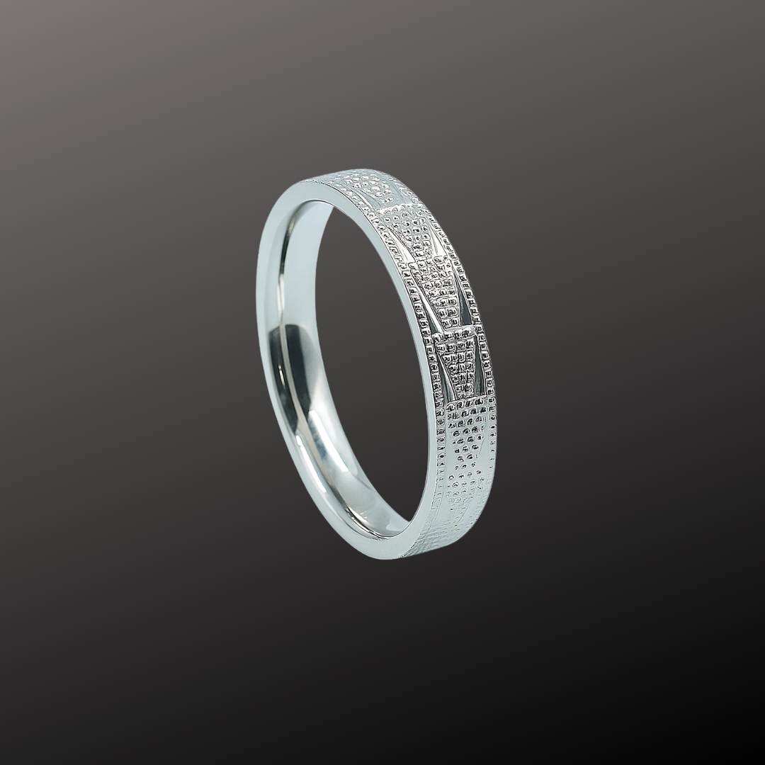 925 Silver Textured Band Ring