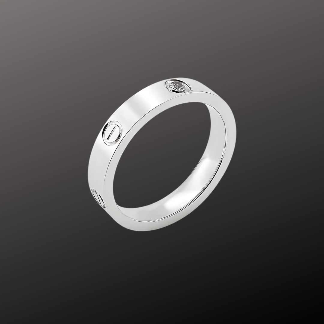 Sleek Screw Motif Band Ring