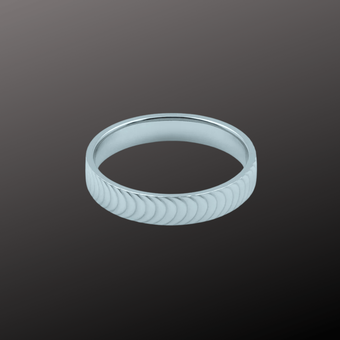 Textured Unisex Band Ring