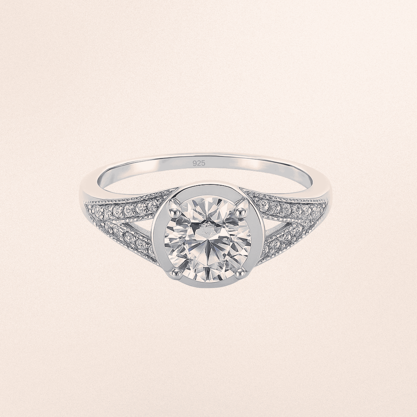925 Silver Solitaire CZ Ring