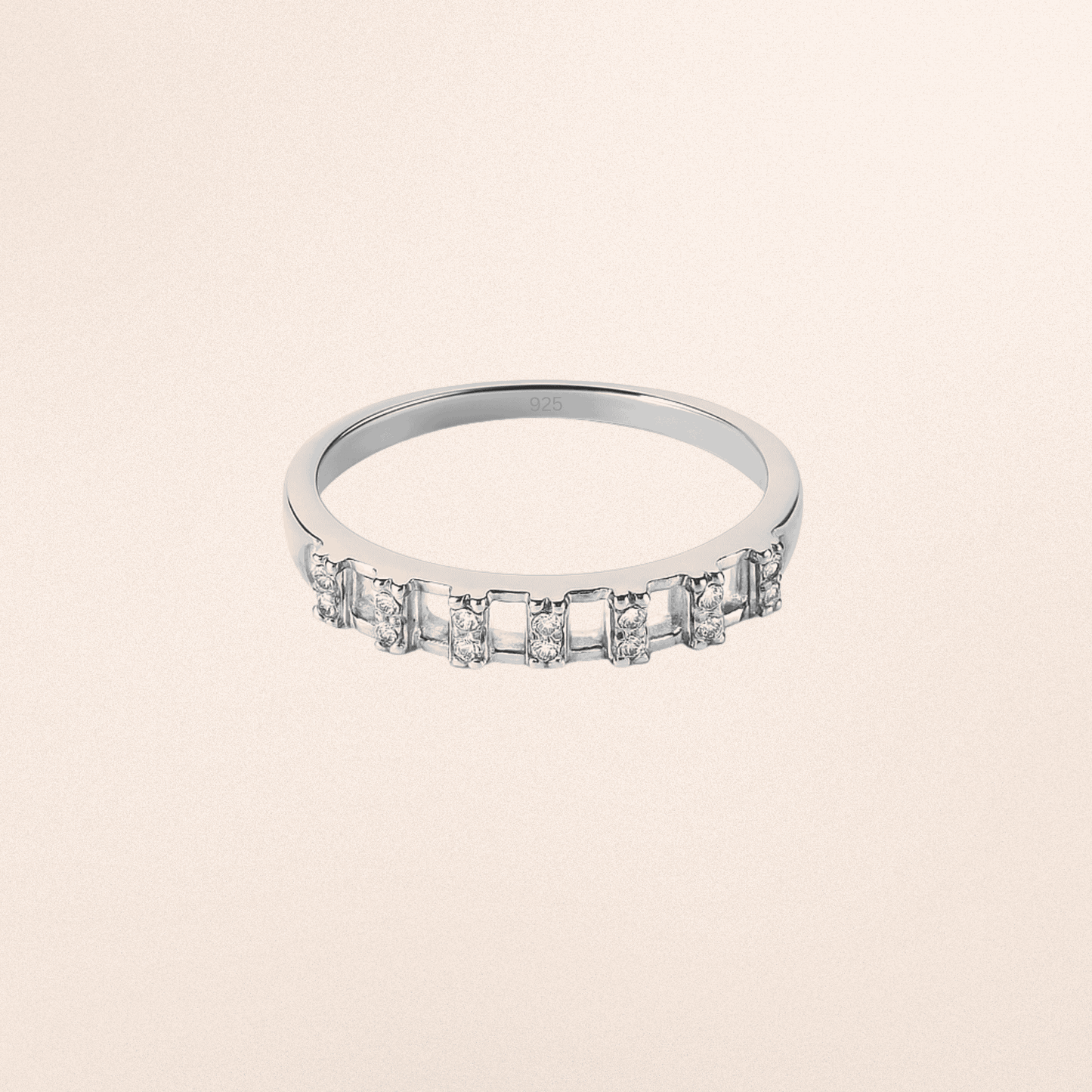 925 Silver CZ Band Ring
