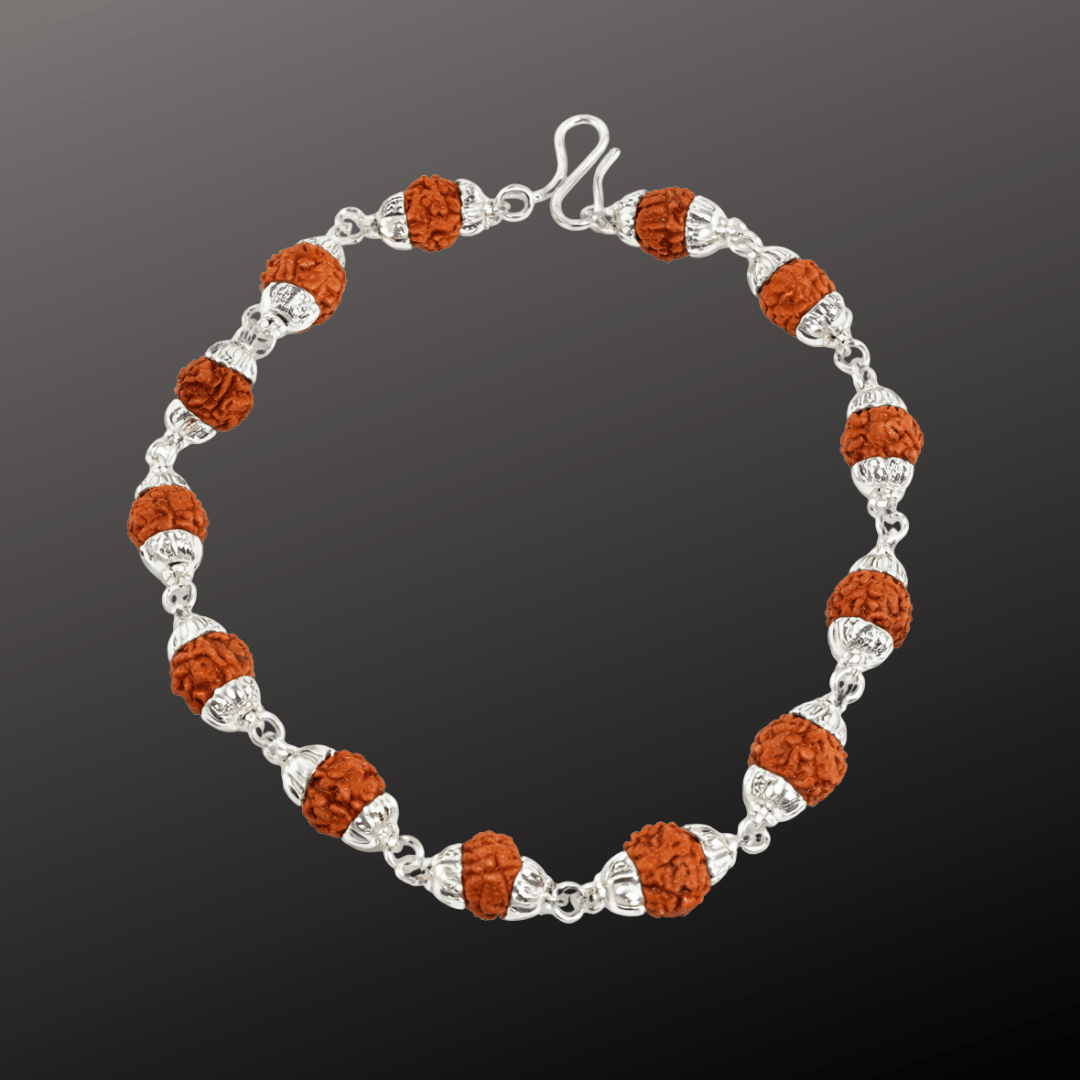 925 Silver Rudraksha Spiritual Bracelet for Men