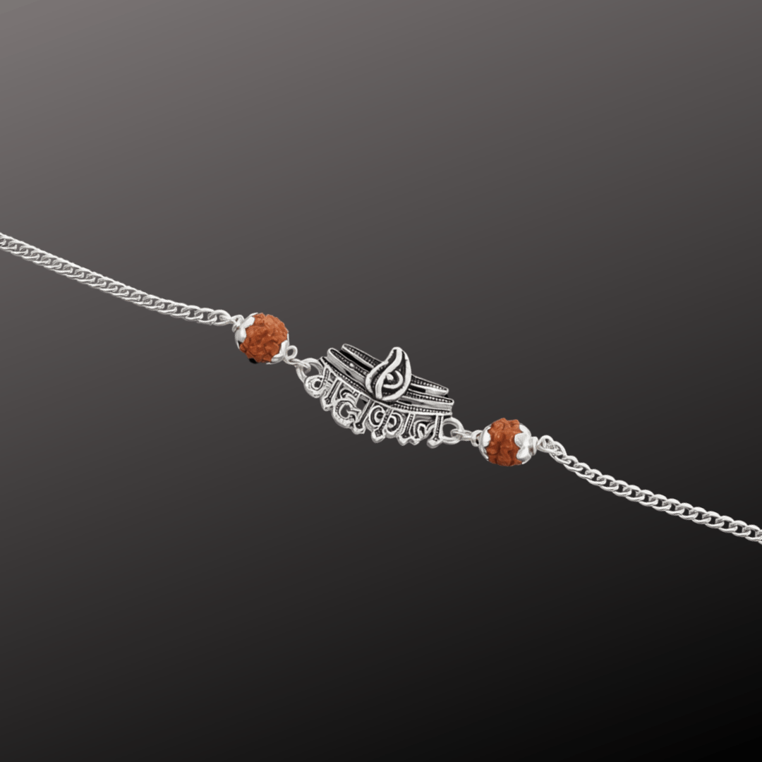 925 Silver Mahadev Rudraksha Men's Bracelet