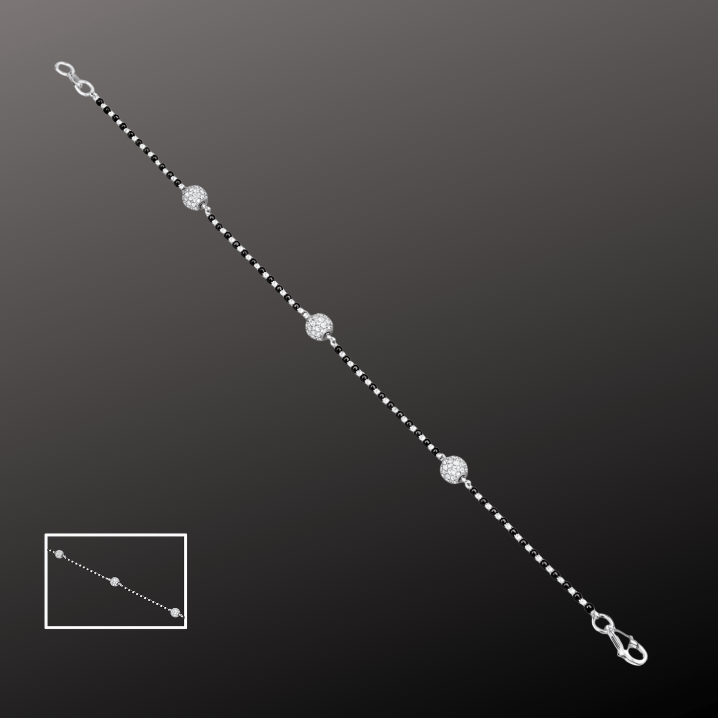 3-ball Silver Nazariya bracelet