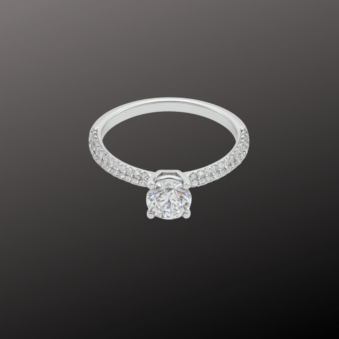 Pave Solitaire 925 Ring
