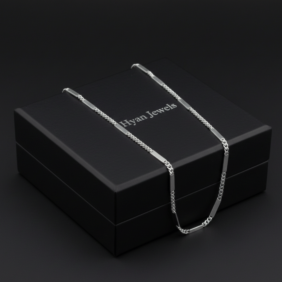Sterling Bar & Link Men's Chain
