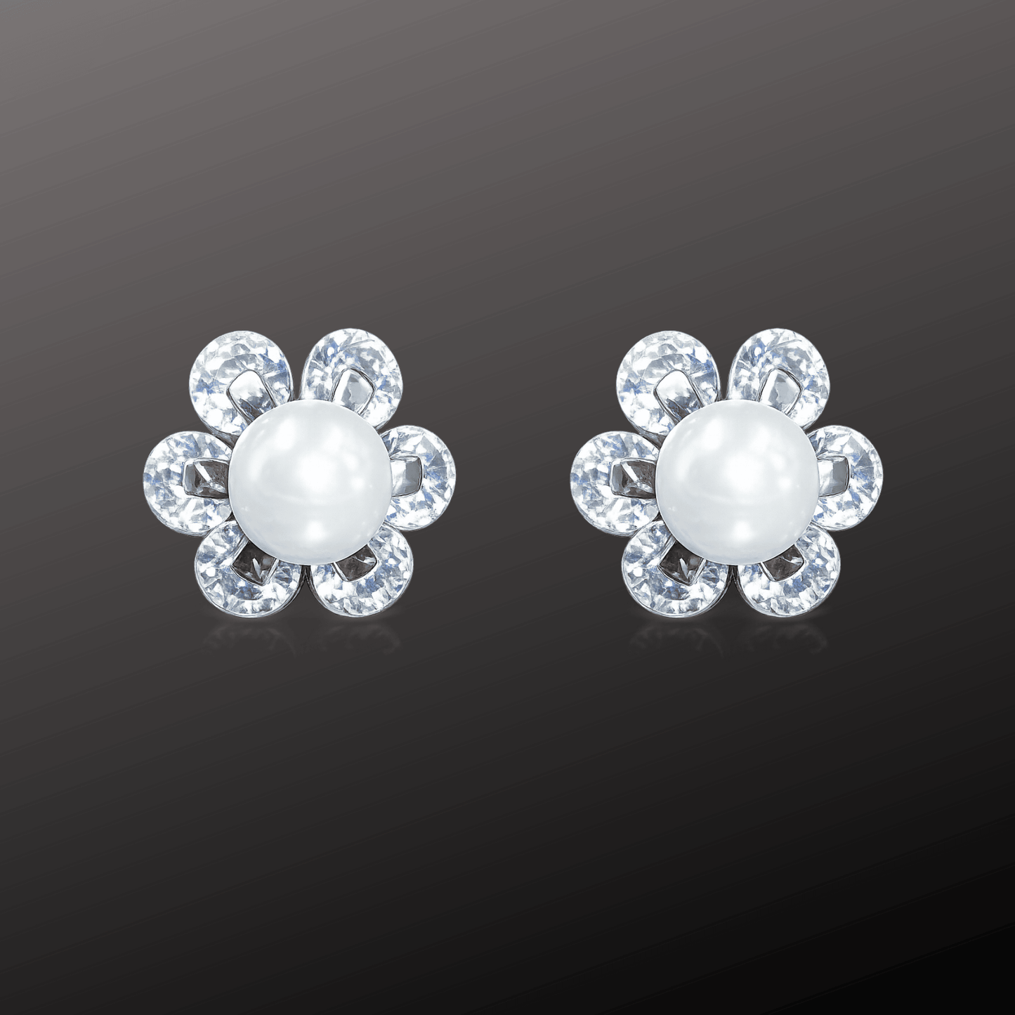 925 Silver Pearl Drop Stud Earrings for Women