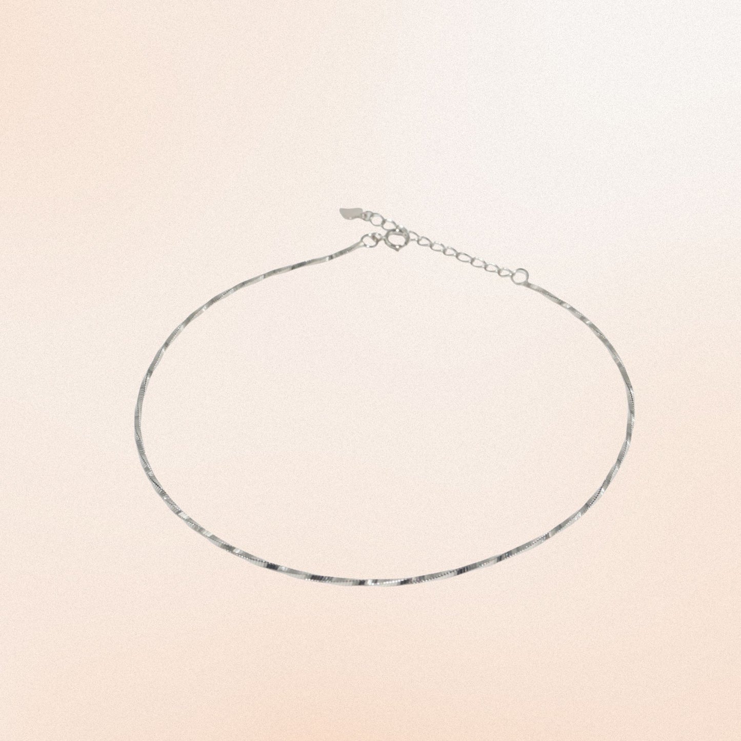 Twisted Chain 925 Silver Anklet