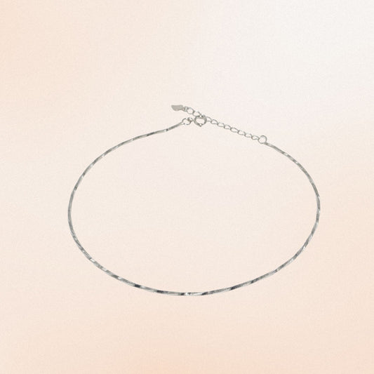 Twisted Chain 925 Silver Anklet