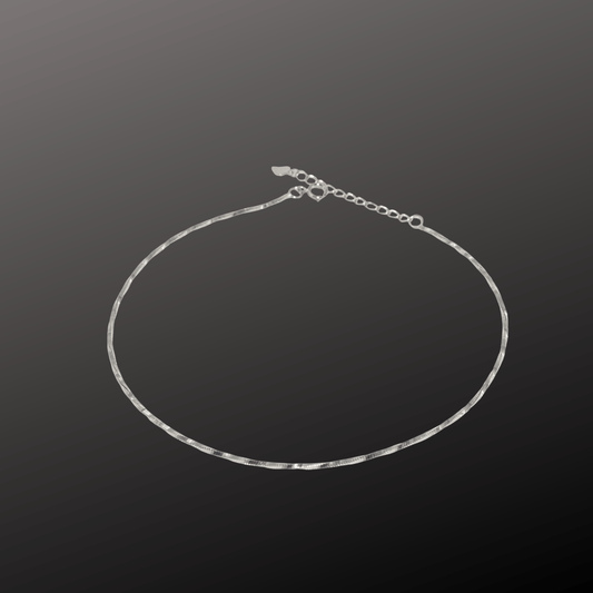 Twisted Chain 925 Silver Anklet