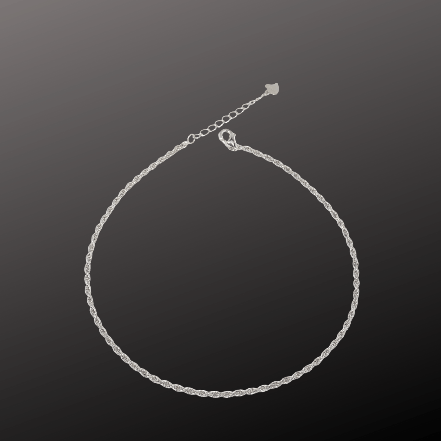925 Silver Rope Chain Anklet