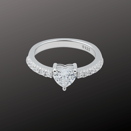 Silver Heart Promise Ring