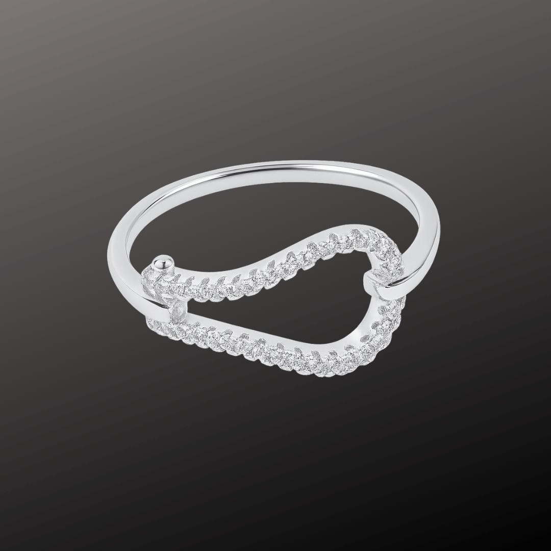 Modern 925 Silver Buckle Ring