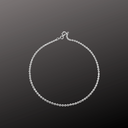 925 Silver Ball Chain Anklet