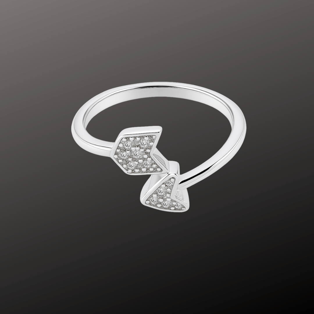 925 Silver Dual Arrow Ring