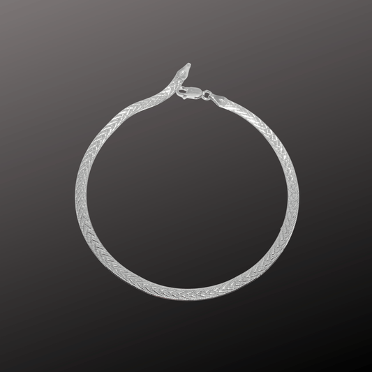 925 Silver Flat Chain Anklet