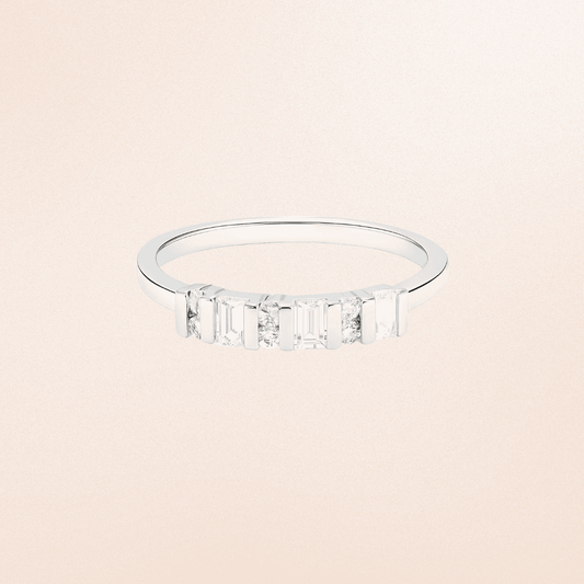 Radiant Baguette Diamond Band