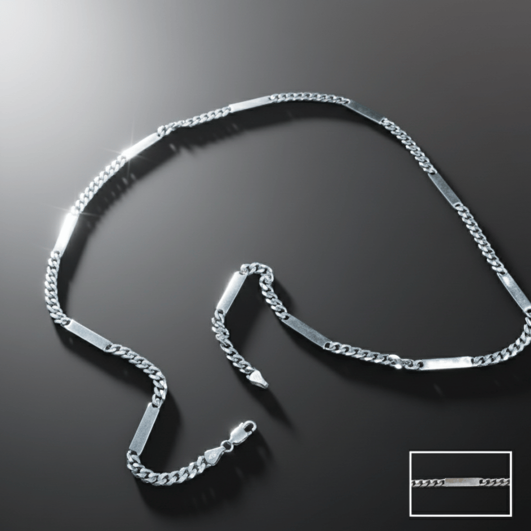 Sterling Bar & Link Men's Chain