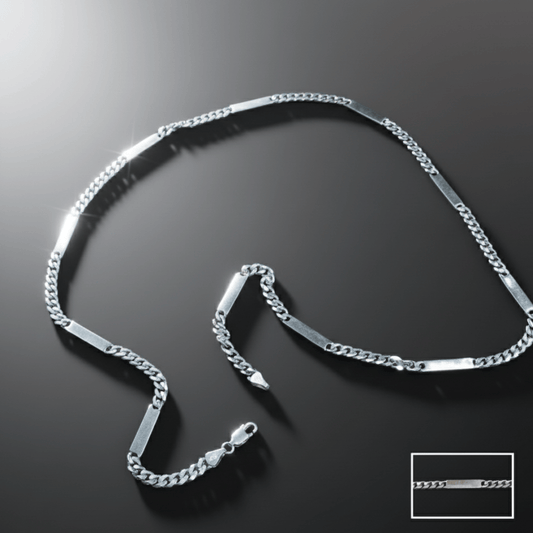 Sterling Bar & Link Men's Chain