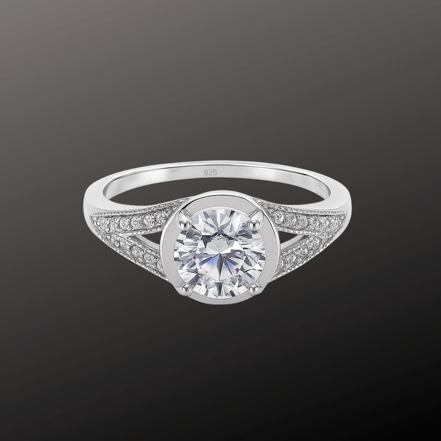 925 Silver Solitaire CZ Ring