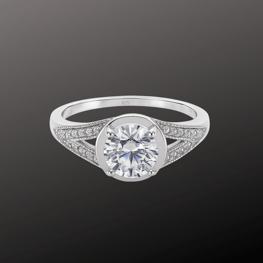 925 Silver Solitaire CZ Ring