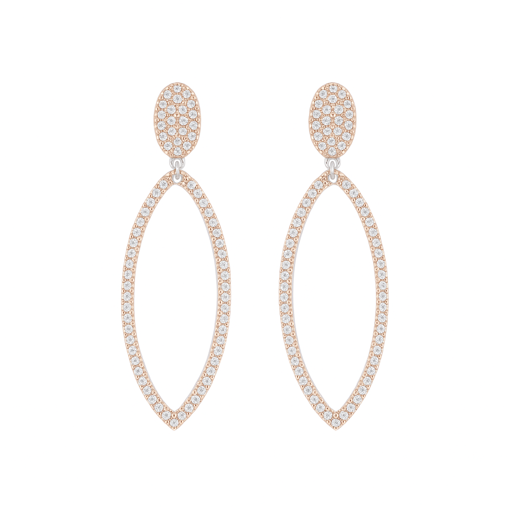925 Silver Marquise Drop Earring