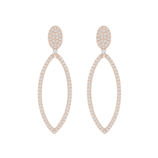 925 Silver Marquise Drop Earring