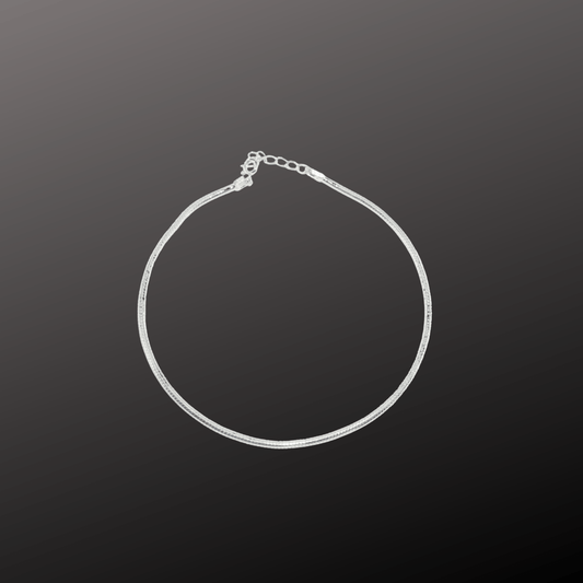 925 Silver Sleek Silver Chain Anklet