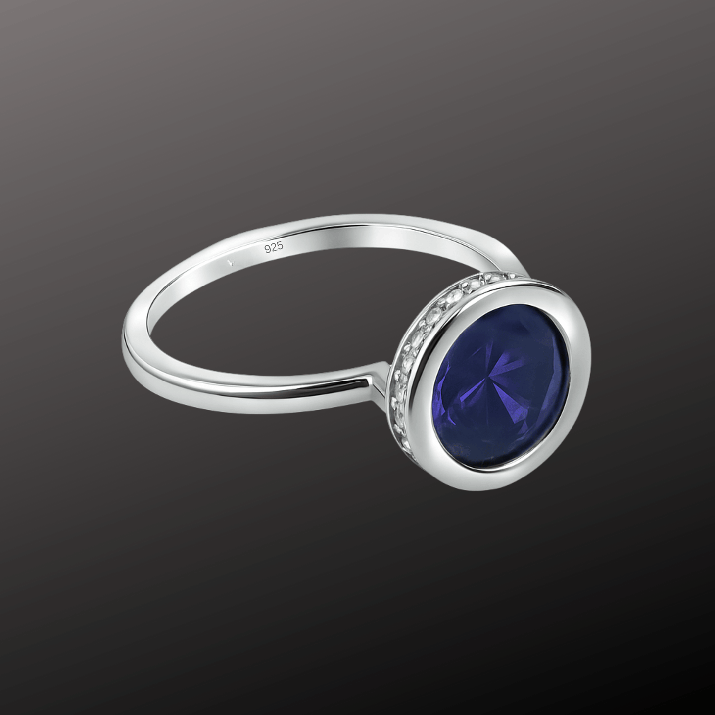Midnight Glow Silver Ring