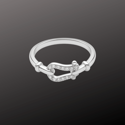 925 Silver Buckle Link Ring
