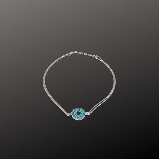 Evil Eye 925 Silver Anklet