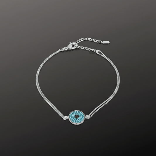 Evil Eye 925 Silver Anklet