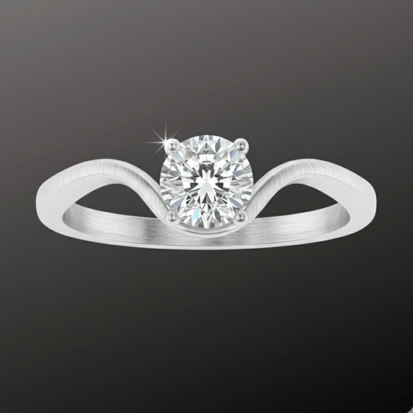 925 Sterling Silver Wave CZ Diamond Ring