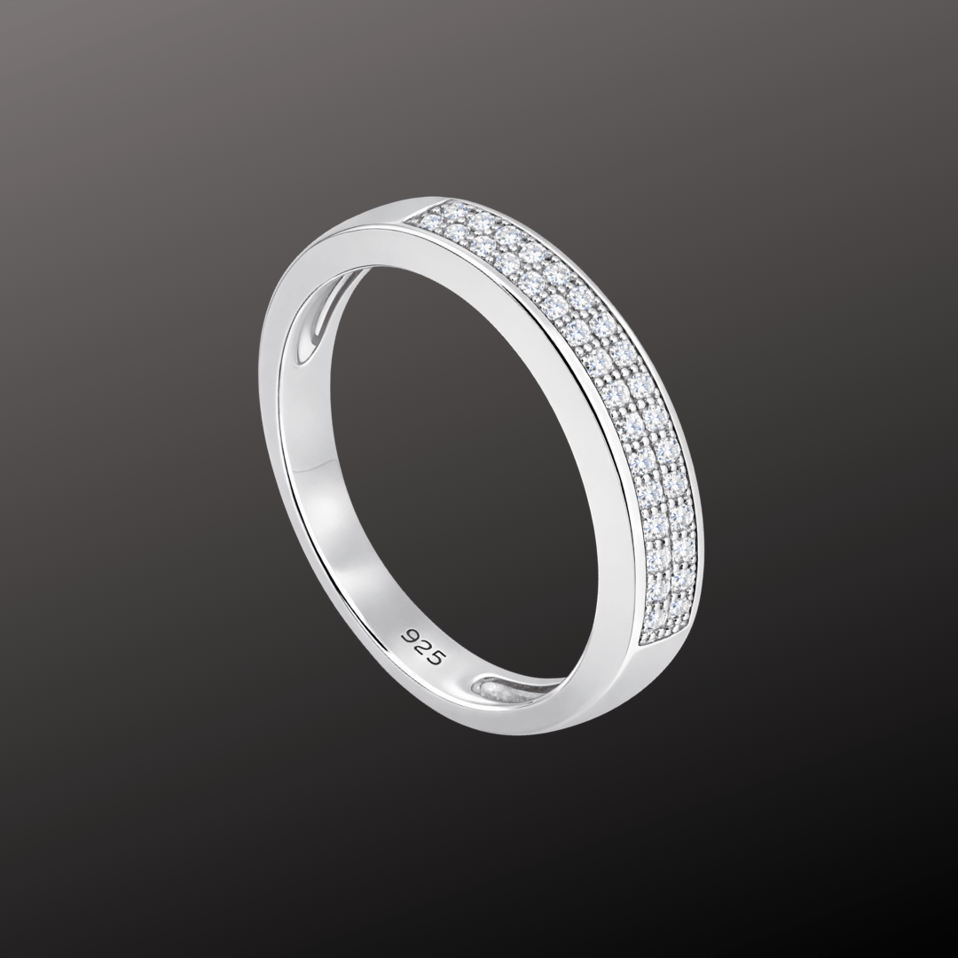 925 Sterling Silver Lattice Open Band Ring