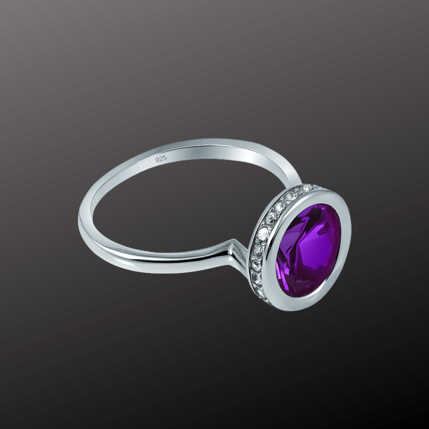 Midnight Glow Silver Ring