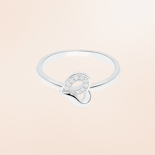 Elegant Leaf Silver Ring
