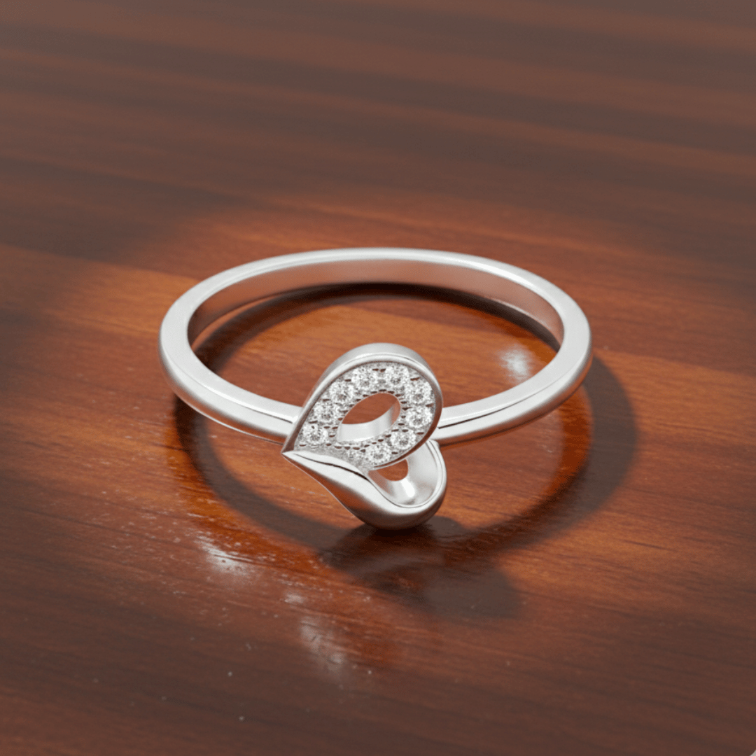 Elegant Leaf Silver Ring