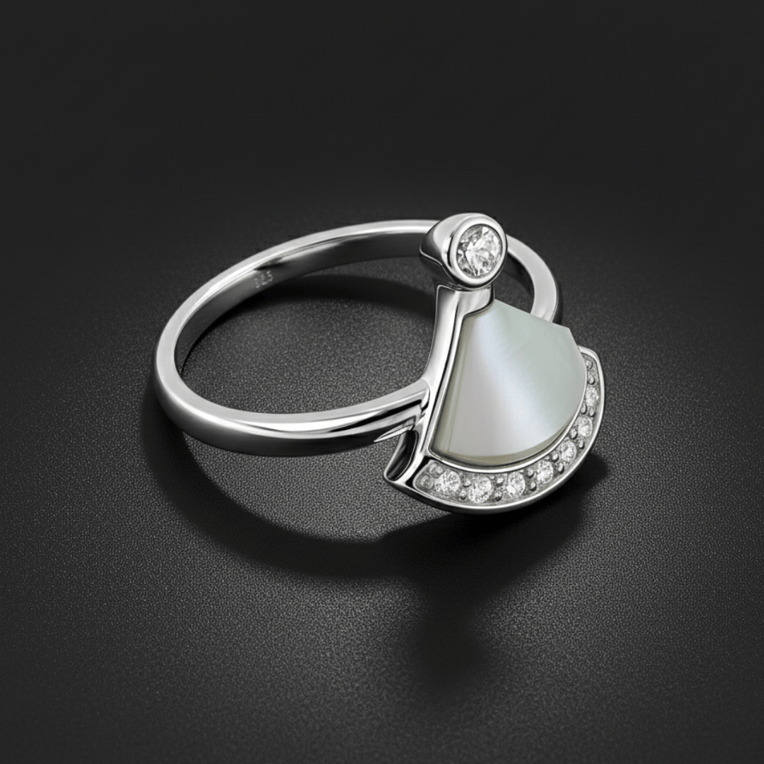 Mother-of-Pearl Fan Ring