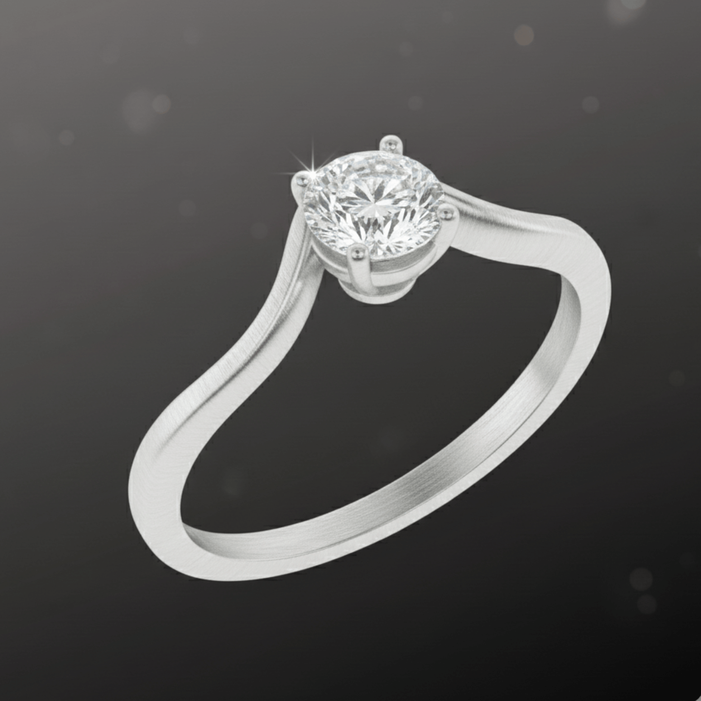 925 Sterling Silver Wave CZ Diamond Ring
